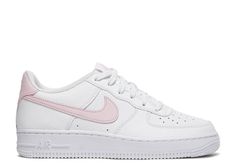 Air Force 1 GS 'White Pink Foam' - Nike - CT3839 103 - white/pink foam | Flight Club White Air Force Ones, Pink Nike Shoes, White Air Force 1, Back To School Shoes, Nike Shoes Air Force, Preppy Shoes, Flight Club, Nike Air Shoes, Shoes Teen