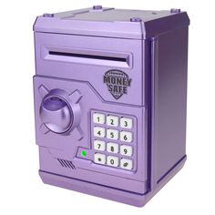 a purple electronic device with buttons and numbers on it