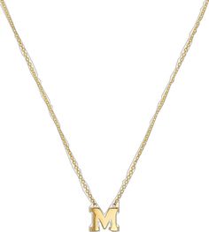 Classic Tan Initial Pendant Necklace, Classic 14k Gold Initial Necklace With Cable Chain, Modern Initial Pendant Necklace With Delicate Chain, Yellow Gold Initial Pendant Name Necklace With Cable Chain, Classic Yellow Gold Initial Necklace With Cable Chain, 14k Gold Initial Necklace, Gold Initial Necklace, Block Font, New Obsession