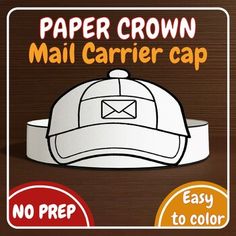 paper crown mail carrier cap with no prep