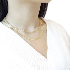 Herringbone Snake Long Necklace (4mm) Rose Gold Choker, Choker Necklace Designs, Diamond Ear Cuff, Gold Snake Chain, Thick Chain Necklace, Star Paper, Herringbone Chain, Snake Chain Necklace, Bridesmaid Gifts Jewelry