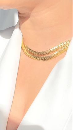 Stainless Steel Gold Thin Cuban Link Choker 16in ( Please measure neck area before purchasing/ all sales are FINAL ) Each Necklace is Sold Separately. Stack Necklaces, Cuban Link Choker, Cuban Choker, Hot Necklaces, Cuban Necklace, Choker Gold, Rainbow Jewelry, Silver Choker, Gold Choker Necklace