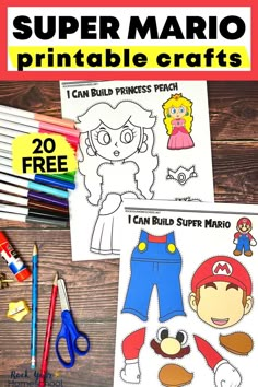 this super mario printable craft is perfect for kids to do with their favorite characters