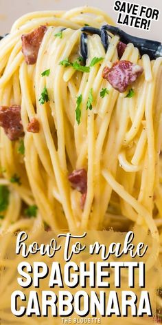 how to make spaghetti carbonara with bacon and parsley