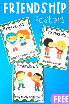 three friends posters with the words friends do, friends do and friends do on them