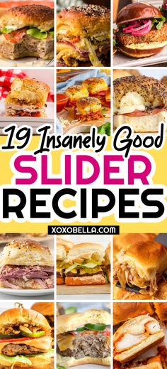 Slider recipes for those who love burgers but in miniature Frisco Melt Sliders, The Best Sliders, Different Types Of Sliders, Summer Sliders Recipes, Light Summer Lunch Ideas, Slider Ideas For Party, Lunch Meat Sliders, Hot Sliders Sandwiches, Sauce For Sliders