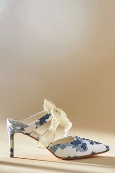 Something Bleu Elvie Mules | Anthropologie