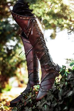 The best in slot for an elf ranger, our Bramblewood Boots are hand-crafted, over the knee boots made from the highest quality of real leather. The soles are made with a 1" lift to the heel and a minor platform to the ball of the foot. Designed for comfort and walking. Heirloom quality made to last a lifetime with proper care. Character Inspiration / Fantasy Boots / Red Leather Boots / Knee High Boots / Medieval Boots Storage Shoes, Medieval Boots, Shoe Storage Ideas, Pride Clothing, Socks Collection, Fair Outfits, Shoes Storage, Shoes Outfit