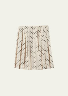 Get free shipping on Miu Miu Polka-Dot Crepe de Chine Pleated Midi Skirt at Bergdorf Goodman. Shop the latest luxury fashions from top designers. Miu Miu Dress, White Polka Dot Skirt, Future Style, Polka Dot Skirt, Dot Skirt, Virtual Stylist, Create Art, Pleated Midi Skirt, Party Dresses For Women