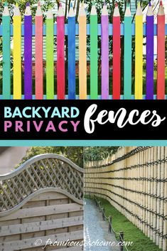 Backyard Privacy Ideas For Screening Neighbors Out | Garden Structures Unique Privacy Fence Ideas, Lattice Privacy Fence, Backyard Privacy Ideas, Backyard Privacy Fence, Privacy Trellis, Privacy Fence Ideas, Privacy Ideas, Bamboo Privacy, House To Home