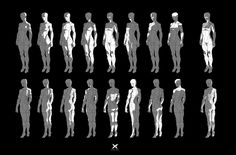 an image of a man's body and torsos from different angles on a black background