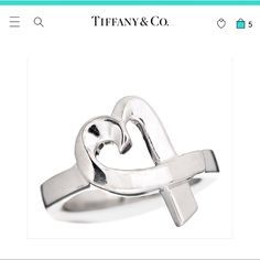 Retired, Authentic Tiffany & Co. Loving Heart Ring Designed By Paloma Picasso, Size 7 (Estimate, But It Fits Like Other Rings I Have In Size 7). I Purchased This Ring In The Early 2000’s At Tiffany & Co In Beverly Hills, But Haven’t Worn It In Years. It’s In Great Condition With Minor Scratches/Scuffs That Aren’t Really Noticeable When Worn. Details -925 Sterling Silver -100% Authenic, Hallmarks Pictured -Will Ship With Tiffany & Co Pouch Tiffany Love Ring Paloma, Loving Heart, Paloma Picasso, Tiffany Co Jewelry, Womens Jewelry Rings, Paloma, Tiffany & Co., Beverly Hills, Ring Designs