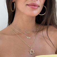 IMA Hebrew nameplate that declares your most important role, mother. - 14k yellow gold, gold vermeil, sterling silver- 15/16" length- Approximately 1.98 grams - 1/4" tall pendant- 3/4" wide pendant- Lobster clasp closure Gold Piece, Gold Plated Silver, Gold Gold, Pure Silver, Gold Material, Gold Vermeil, Precious Metals, Lobster Clasp, Solid Gold