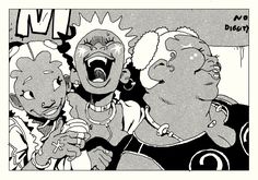 an old comic strip with two women and one is screaming at another woman's face