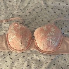 I Did Always Cut The Tag Off My Bras Because Of How Itchy They Are, So This Is A Size 32c It Has Been Worn No Stains No Wear And Tear Lace Is Still Intact Light Pink Color With Pink And White Flowers Lace Almost Like Brand New But Has Been Worn Victoria's Secret Feminine Bra With Removable Pads, Feminine Victoria's Secret Bra With Removable Pads, Feminine Padded Bra By Victoria's Secret, Feminine Padded Bra From Victoria's Secret, Victoria's Secret Feminine Bra With Padded Cups, Feminine Victoria's Secret Bra With Padded Cups, Pink Lace Bra, Cute Bras, Pink And White Flowers