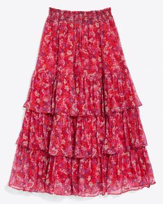 Tiered Midi Skirt in Garden Mum Floral Tulle Skirt, Garden Mum, Week Outfits, Maxi Outfits, Tiered Midi Skirt, How To Dress A Bed, Pull Over Sweater, Funky Outfits, Bee Art