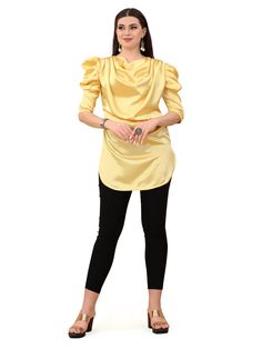 Women's Yellow Top, Women Yellow Casual Top. can be wore at different occasions casually for brunch parties for friends get together it will give a very vibrant look whenever wore. This outfit can be teamed with boots for an autumn winter feel, or worn open for a floaty summer outfit. material-  Polyster sizes available s,m,l,xl,xxl care instruction- easy hand wash only Casual Yellow Party Blouse, Yellow Casual Party Blouse, Chic Yellow Blouse For A Night Out, Elegant Yellow Tops For Brunch, Elegant Yellow Blouse For Brunch, Yellow Top Outfit Work, Light Yellow Top, Yellow Top Outfit, Brunch Parties