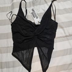 Nwt. Urban Outfitters Butterfly Black Top. Urban Outfitters Sleeveless Black Crop Top, Urban Outfitters Black Crop Top For Summer, Black Urban Outfitters Crop Top For Summer, Urban Outfitters Black Tank Top For Spring, Fitted Black Crop Top By Urban Outfitters, Black Crop Top For Summer Night Out, Casual Party Crop Top From Urban Outfitters, Urban Outfitters Tank Top For Summer Nights Out, Urban Outfitters Fitted Tank Top For Night Out