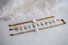 Features:

- High quality gold plated jewelry findings, real freshwater pearls;
- Modern trendy designs;
- Includes beautiful bag for storage.

Color can vary on devices and different computer
 screens based on their settings.

#GiftforHer
#pearljewelry
#everydaybracelet
#mothergift
#WeddingJewelry
#CasualBracelet
#ElegantBracelet
#pearlbracelet
#bridesmaidjewelry
#PearlChain
#WeddingBracelet
#GiftforWoman
#elegantgift Delicate Oyster Bracelet Jewelry For Wedding, Delicate Oyster Bracelet For Weddings, Delicate Wedding Jewelry With Oyster Bracelet, Elegant Chain Bracelet With Extender As Gift, Pearl White Bracelet For Wedding, Pearl Beaded Bracelets For Wedding, Round Pearl Beaded Bracelets For Wedding, Pearl Beaded Bracelets With Pearl Charm For Wedding, Adjustable Oyster Pearl Bracelet For Wedding