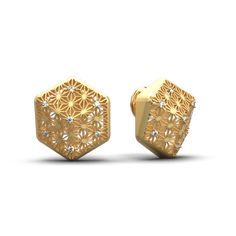 Explore the allure of stunning Italian gold Diamond earrings featuring a captivating geometric pattern. Elevate your style with these statement gold diamond stud earrings, adorned with the exquisite Sashiko Japanese pattern, showcasing a harmonious blend of Italian craftsmanship and Japanese design. Embrace the unique charm of hexagonal earrings, making a bold statement in the world of gold jewelry. Discover the perfect fusion of elegance and modernity with these Italian gold geometric earrings – a testament to style and sophistication. 14k or 18k Gold Natural Diamonds G VS 0,14 Ct Tw Made in Italy Earrings Diamond Studs, Gold Diamond Earrings Studs, Gold Diamond Studs, Jeweled Earrings, Italian Jewelry, Earrings Diamond, Gold Diamond Earrings, Japan Design, Japanese Patterns