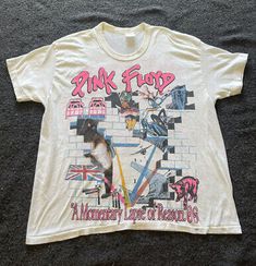 (eBay) VTG 1988 Pink Floyd Momentary Lapse of Reason Tour Single Stitch T Shirt XL USA!. Preowned Normal wear for how old the shirt is Very light pit and collar staining No holes Normal pilling for age All shown in photos Check photos for dimensions, runs small for XL See photos T1 Vintage Pink Floyd Tshirt, Pink Floyd Vintage, Stitch T Shirt, Pink Floyd Shirt, Pink Floyd T Shirt, Graphic Design Images, Music Tees, Hannah Montana, Patch Design