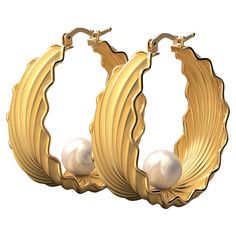 Oltremare Gioielli hoop earrings, natural white Akoya pearls, Japanese pearl earrings. 32 mm diameter beautiful hoop earrings crafted in polished and raw solid gold 18k with natural sea pearl Click top closure Gold hoop earrings made in Italy. The Eleganza collection is inspired by the voluptuous shapes and sinuous movements of the precious fabrics worn in fashion shows. Earring Size: 32mm x 32mm x 11 mm Akoya White Sea Pearl 8 / 8,5 mm designed and crafted in Italy Available in yellow gold, ros Small Hoop Pearl Earrings In Yellow Gold, Small Hoop Yellow Gold Pearl Earrings, Yellow Gold Pearl Small Hoop Earrings, Luxury Gold Hoop Earrings With Pearl Drop, Yellow Gold Pearl Hoop Earrings, Luxury Gold Hoop Pearl Earrings, Gold Pearl Hoop Earrings For Anniversary, Yellow Gold Hoop Earrings With Pearl, Luxury Pearl Drop Hoop Earrings Gift