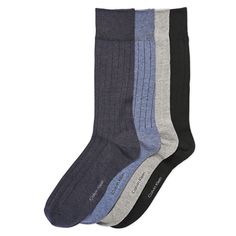 Add a little fancy footwork for formal look with these men's Calvin Klein dress socks. Add a little fancy footwork for formal look with these men's Calvin Klein dress socks. FIT & SIZING 4-pack Crew length Ribbed trimFABRIC & CARE Cotton Machine wash ImportedSUSTAINABILITY FEATURES Contains organically grown cotton Size: One Size. Color: Blue. Gender: male. Age Group: adult. Pattern: Stripe. Classic Fitted Blue Socks, Classic Formal Socks For Winter, Classic Winter Socks For Formal Occasions, Classic Winter Formal Socks, Formal Look, Ribbed Dress, Ribbed Dresses, Dress Socks, Calvin Klein Dress