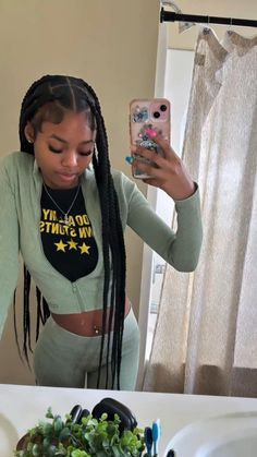 Pretty Braids, Big Box Braids Hairstyles, Cornrow Hairstyles, Baddie Outfits Casual