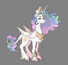 an image of a unicorn with long hair