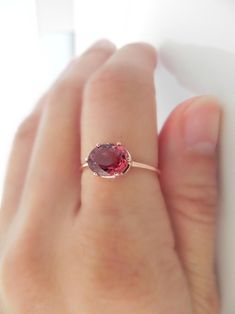 Pink tourmaline ring rubellite ring solitaire engagement | Etsy Oval Ruby Ring In 14k Rose Gold, Oval Ruby Ring In Rose Gold With Bezel Setting, Oval Rose Gold Tourmaline Ring, Rose Gold Oval Tourmaline Rings, Amethyst Jewelry Ring, 1 Carat Ring, Rubellite Ring, Engagement Ring Bezel, Gem Rings