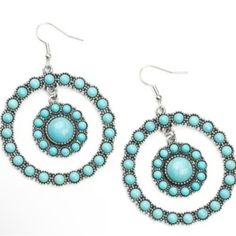 Beautiful Earrings From Paparazzi Jewelry. All Jewelry Are Lead And Nickel Free. Trendy Light Blue Drop Earrings, Blue Metal Earrings For Summer, Trendy Turquoise Beaded Earrings, Trendy Light Blue Dangle Earrings, Summer Light Blue Pierced Earrings, Trendy Nickel-free Blue Hoop Earrings, Light Blue Drop Earrings For Summer, Nickel-free Blue Metal Hoop Earrings, Blue Metal Dangle Hoop Earrings