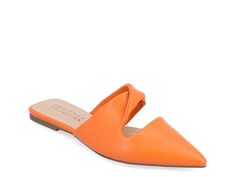 Saw this at DSW! Womens Clogs And Mules, Mule Flats, Orange Heels, Clogs And Mules, Pointed Heels, Womens Mules, Shoe Carnival, Pointed Toe Heels, Pointed Toe Flats