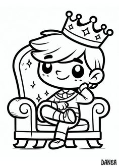 Young Prince Printable Coloring Page Prince Sketch, Prince Coloring Pages, Prince And Princess Art For Kids, The Cruel Prince Coloring Pages, Prince Is Sketchy, Princess Clipart Black And White, Kids Printable Coloring Pages, Printable Coloring Sheets, Young Prince