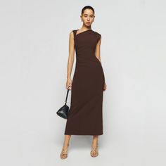 Amiah Knit Dress Nwot Color: Cafe (Brown) Size: L Short Sleeve Wedding Guest Dress, Uae Fashion, Reformation Dresses, Guest Outfit, Dress Code, Stunning Dresses, Guest Dresses, Formal Dress, Feminine Style