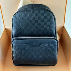 Used Louis Vuitton N40306 Damier Infini Backpack Rucksack Black Men's Condition : Used But Near Mint, It Was Given As A Gift, Used A Few Times, Not Enough Space To Be My Daily Driver So I Got Something Else. You Get Everything You See In The Pics Including The Lv Bag From The Store, If You Have Any Questions Please Let Met Know, I Will Ship 2nd Day To Make Sure It Arrives Right Away. Designer Leather Backpack For Business, High-end Rectangular Travel Backpack, Designer Leather Travel Backpack, Designer Black Leather Backpack For Business, Designer Black Leather Rectangular Backpack, Designer Black Rectangular Leather Backpack, High-end Black Backpack For Daily Use, Designer Black Backpack For Business, Designer Black Business Backpack