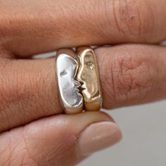 Fine Friends and Lovers Kiss Rings – OxbowDesigns Estilo Hippie, Rings Silver, Dope Jewelry, Funky Jewelry, Jewelry Lookbook, The Nose, Jewelry Inspo, Dream Jewelry, Pretty Jewellery