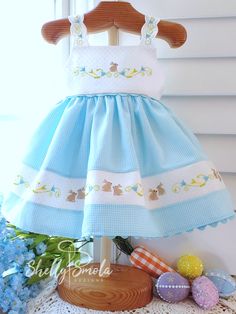 SSD-EGD-2 Whimsical Spring Dress With Lace Trim, Whimsical Lace Trim Spring Dresses, Sleeveless Easter Dresses For Playtime, Cute Floral Embroidery Dress For Playtime, Cute Gingham Dresses With Lace Trim, Fitted Dress For Easter Garden Party, Fitted Dress For Garden Party At Easter, Sweet Gingham Dress For Spring, Spring Floral Embroidered Dress For Playtime