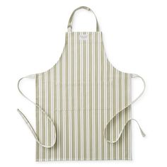 an apron that has stripes on it