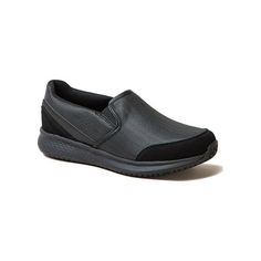 Lightweight, comfortable and ready to work as hard as you do, Tredsafe's Sara II Shoes offer an anti-fatigue footbed and slip-resistant tread. A sensational pick if you need to be on your feet all day. The slip-on design makes for an easy on and off. Exclusively at Walmart. Size: 8.  Color: Black.  Gender: female.  Age Group: adult. Shoes Without Laces, Athletic Lifestyle, Comfortable Work Shoes, Womens Work Boots, Slip Resistant Shoes, Steel Toe Shoes, Light Weight Shoes, Casual Athletic, Toe Shoes