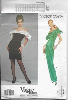 an image of a woman in a dress and stockings on the cover of a sewing pattern