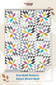 Free Quilt Pattern Desert Bloom Quilt Desert Bloom, Quilt Block Tutorial