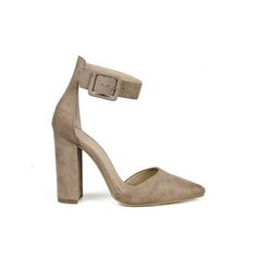 Achieve stylish sophistication in these pointed toe D'orsay pump. Featuing a chunky block heel and adjustable ankle strap with an over sized buckle and finished with a cushioned insole and non-skid textured rubber outsole.These make the perfect pick for workdays and weekend outings alike. Size: one size.  Color: Beige.  Gender: female.  Age Group: adult. Chunky Heel Pumps, Womens Chunky Heels, Chunky Block Heels, Over Sized, 4 Inch Heels, Ankle Strap Heels, Heel Pumps, Chunky Heel, Chunky Heels