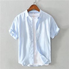 Season:Summer; Fabric:Linen Cotton Blend; Sleeve Length:Short Sleeve; Look After Me:Wet and Dry Cleaning,Washable; Gender:Men's; Style:Comfortable,Breathable,Fashion,Casual; Tops Type:Linen Shirt,Casual Shirt,Shirt,Cotton Shirt; Occasion:Hawaiian,Beach,Holiday,Street,Vacation,Daily Wear; Pattern:Plain; Design:Button-Down; Neckline:Turndown; Listing Date:04/02/2024; Bust:; Length:; Shoulder Width:; Sleeve: Short Sleeve Linen Shirt, White Shirt Men, Mens Shorts Summer, Linen Fashion, Hawaiian Outfit, Blue Khakis, Business Casual Men, Slim Fit Shorts, Short Sleeve Button Up