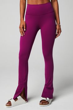 Define PowerHold® Split Hem Legging Fabletics purple female Activewear >> Womens >> Bottoms >> Leggings >> Full Length PowerHold regular Everyday/Training 4-Way Stretch/Moisture-Wicking/UPF Protection Female Activewear, Hem Leggings, Cute Leggings, Hem Design, Jean Leggings, Split Hem, Too Cute, Flare Pants, Active Wear For Women