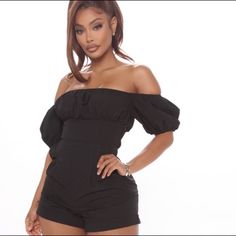 Beautiful Black Romper New With Tag Medium Size It Too Big For Me Order The Wrong Size Love It But It Big I’m A Small Sexy Romper Black Stretch Off-shoulder Jumpsuits And Rompers, Flirty Stretch Jumpsuits And Rompers For Date Night, Chic Fitted Short Jumpsuits And Rompers, Flirty Jumpsuits And Rompers For Date Night, Black Mini Jumpsuits And Rompers For Night Out, Black Mini Length Jumpsuits And Rompers For Spring, Black Mini Jumpsuit For Night Out, Fitted Jumpsuits And Rompers For Night Out In Summer, Mini Length Jumpsuits And Rompers For Going Out