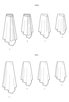 the instructions for how to make a skirt with pleated edges and side slits