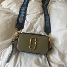 Marc Jacobs Snapshot With Webbings Strap. Worn Twice, Great Condition. Bags Marc Jacobs, Webbing Strap, Marc Jacobs Bag, Cute Purses, Michael Kors Jet Set, Blue Gray, Marc Jacobs, Blue Grey, Color Blue