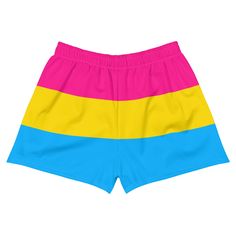 Add these cute pansexual shorts to your festival wardrobe. Not only super cool for pride events and festivals, they are also functional athletic shorts suitable for swimming, spending time on the beach or by the pool, gym workouts or outdoor leisure activities. You'll also appreciate the mesh pockets large enough to hold your phone. DETAILSComfortable elastic waistband with a flat white drawstringDeep mesh side-pocketsWater-repellent microfiber fabricMoisture wickingBreathable & fast dryingUPF50+ protectionMATERIAL91% recycled polyester, 9% spandex (composition may vary by up to 3%)Model wears size MHeight 5.5 feet (165 cm), waist circumference 29.1" (74 cm), hips 36.6" (93 cm) Playful Summer Workout Shorts, Playful Workout Shorts For Summer, Playful Multicolor Sports Shorts, Sporty Cheerleading Shorts For Summer, Sporty Shorts For Summer Cheerleading, Summer Cheerleading Athletic Shorts, Pink Shorts With Built-in Liner For Cheerleading, Pink Sporty Shorts For Cheerleading, Sporty Pink Shorts For Cheerleading