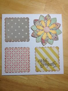 four different types of paper with flowers on them