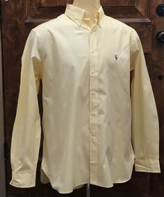 Yellow Button Up Shirt, Yellow Long Sleeve, Dream Outfits, Long Sleeve Button Up Shirt, Blue Label, Ralph Lauren Men, Button Up Shirt, Dress Shirt, Fashion Inspo Outfits